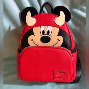 Loungefly Disneys Mickey Mouse in a Red Devil costume